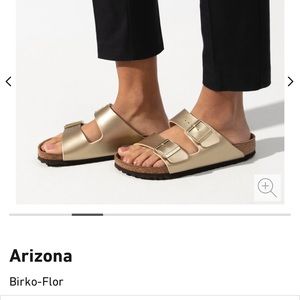Gold Birkenstock Arizona